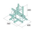 Alutruss Decolock DQ3-PAT42 4-Weg T-Stück Abgang unten