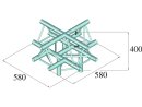 Alutruss Decolock DQ3-PAC52 5-Weg Ecke Abgang oben