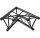 Litecraft Truss LT33B C19, 2-Weg Winkel 45°, in RAL9005 schwarz matt, inkl. Verbindersatz