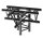 Litecraft Truss LT33B C42, 4-Weg T-Stück, Spitze unten, in RAL9005 schwarz matt, inkl. Verbindersatz