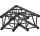 Litecraft Truss LT34B C19, 2-Weg Winkel 45°, in RAL9005 schwarz matt, inkl. Verbindersatz