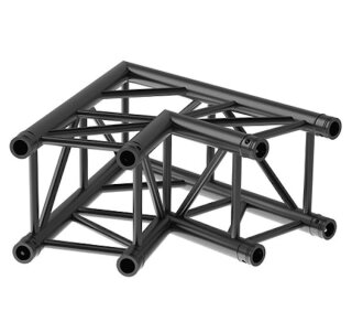 Litecraft Truss LT34B C20, 2-Weg Winkel 60°, in RAL9005 schwarz matt, inkl. Verbindersatz