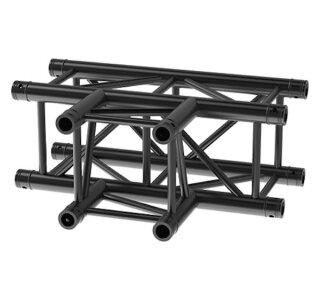 Litecraft Truss LT34B C35L, 3-Weg T-Stück, 710x500mm, in RAL9005 schwarz matt, inkl. Verbindersatz