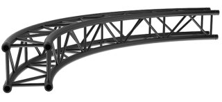 Litecraft Truss LT34B, je meter gebogene Kontur, in RAL9005 schwarz matt