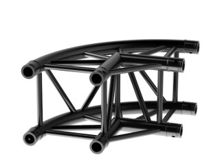 Litecraft Truss LT34B C21R, 2-Weg Winkel 90° rund, in RAL9005 schwarz matt, inkl. Verbindersatz