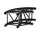 Litecraft Truss LT34B C21R, 2-Weg Winkel 90° rund, in RAL9005 schwarz matt, inkl. Verbindersatz