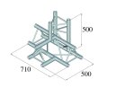 Alutruss Trilock 6082AT-42 4-Weg-Stück Abgang unten