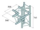 Alutruss Trilock 6082AC-44 4-Weg-Stück Abgang unten links