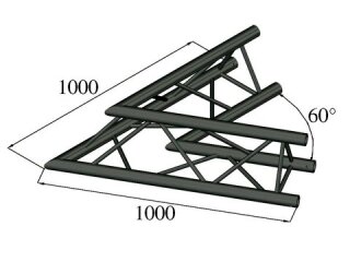 Alutruss Trilock S-PAC 20 2-Weg-Ecke 60° schwarz