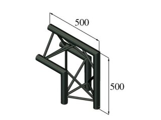 Alutruss Trilock S-PAC 24 2-Weg-Ecke 90°Abgang oben schwarz