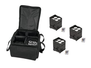 Eurolite Set 4x AKKU UP-4 QCL Spot QuickDMX + SB-4 Soft-Bag L