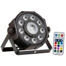 JB Systems Rave Spot, Multieffekt-RGB-LED-Scheinwerfer, 9x 4 Watt RGB+UV, 1x 30 Watt COB RGB-LED, 21x 0,5 Watt Strobe-LEDs