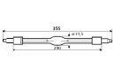 Osram HMI 2500DXS Lampe, zweiseitig gesockelt, SFa21, Einbaulänge: 290mm, Gesamtlänge: 355mm, (HMI 2500 GS)