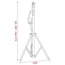 Showgear Followspotstand Wind Up, 1461-2110mm, max. 20kg