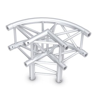 Milos Pro-30 Square F Truss, Circle Corner 3-way, QLF30-KRS, 90° corner, circle