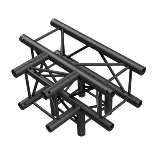 Milos Pro-30 Square F Truss, T-Cross + Down 4-way, QLF40, 90° corner, black