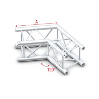 Milos Pro-30 Square G Truss, Corner, QCU22, 120° corner, silver