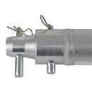 Milos P Truss, Single Tube 50 mm, Tube B 1000, incl. 1x female receiver, 100 cm, silver