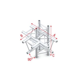 Milos Pro-30 Triangle P Truss, T-Cross + up/down 5-way, 71 cm, ATB51, 90° corner