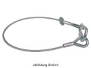 Litecraft Sicherungsseil 5 mm, beidseitig gekauscht, 100 cm, max. 25 kg nach DGUV I215-313, Kettbiner 90 x 8, silber