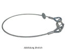 Litecraft Sicherungsseil 4 mm, beidseitig gekauscht, 60 cm, max. 10 kg nach DGUV I215-313, Kettenglied 6 mm, silber