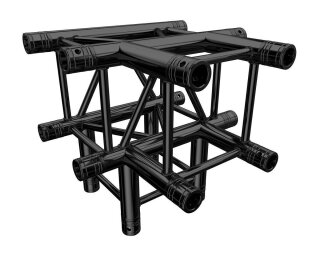 Global Truss F34P, 4-Punkt Traverse, 4-Weg Ecke T40 stage black