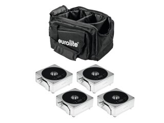 Eurolite Set 4x AKKU Flat Light 1 chrom + Soft-Bag