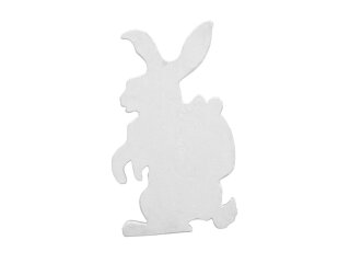 Silhouette Osterhase, weiß, 60cm