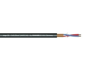 Sommer-Cable Microphone cable 2x0.22 100m bk Stage 22