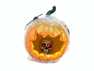 Halloween Pumpkin in Spider Web, 25cm