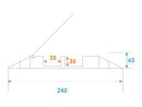 Eurolite KB-2 Kabelbrücke 2 Kanäle 1010x240x45mm