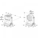 Briteq BTX-Cirrus II, LED Zoom Moving Wash, 19x 30 Watt RGBW-LED, 4-60 Grad Zoom, Pixel-Mapping