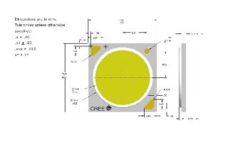 LED 50W 3000K PFE-50 Cree XLamp (CXA1830)