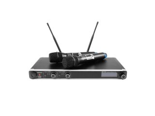 Omnitronic UHF-302 2-Channel Wireless Mic System 823-832/863-865