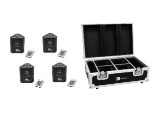 Eurolite Set 4x AKKU TL-3 TCL QuickDMX + Case with charging func