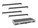 Eurolite Set 4x LED BAR-12 QCL RGBA Leiste + Case