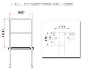 Guil TMQ-01/440 Bühnengeländer 88cm (Aluminiumversion)