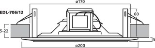 Monacor EDL-706/12, ELA-Deckenlautsprecher