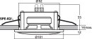 Monacor SPE-82/WS, Einbau-Kleinlautsprecher, 6 W, 4 Ohm