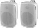 Monacor WALL-04T/WS, 2-Wege-ELA-Lautsprecherboxen-Paar, weiß