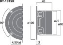 Monacor DT-101SK, Hi-Fi-Kalottenhochtöner, 30 W, 8 Ohm