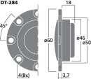 Monacor DT-284, Dome-Tweeter-Paar, 60 W, 4 Ohm