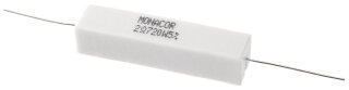 Monacor LSR-27/20, Hochlast-Zementwiderstand, 2,7 Ohm, 20 Watt