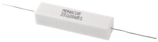 Monacor LSR-330/20, Hochlast-Zementwiderstand, 33 Ohm, 20 Watt