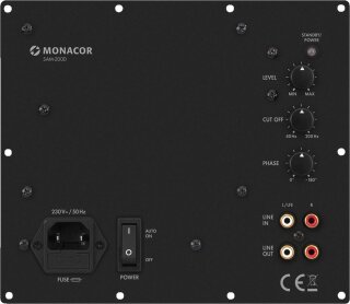 Monacor SAM-200D, Class-D-Subwoofer-Aktiv-Modul, 200 W an 4 Ohm