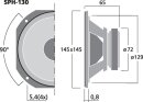 Monacor SPH-130, Hi-Fi-Tiefmitteltöner, 55 W, 8 Ohm