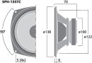 Monacor SPH-135TC, Hi-Fi-Tiefmitteltöner, 2 x 30 W,...