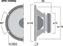 Monacor SPH-145HQ, High-Quality-Hi-Fi-Tiefmitteltöner, 50 W, 8 Ohm