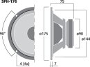 Monacor SPH-176, High-Quality-Hi-Fi-Tiefmitteltöner,...