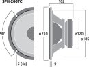 Monacor SPH-200TC, Hi-Fi-Tieftöner und -Subwoofer, 2 x 60 W, 2 x 8 Ohm